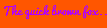 Image with Font Color B100FF and Background Color FF5600